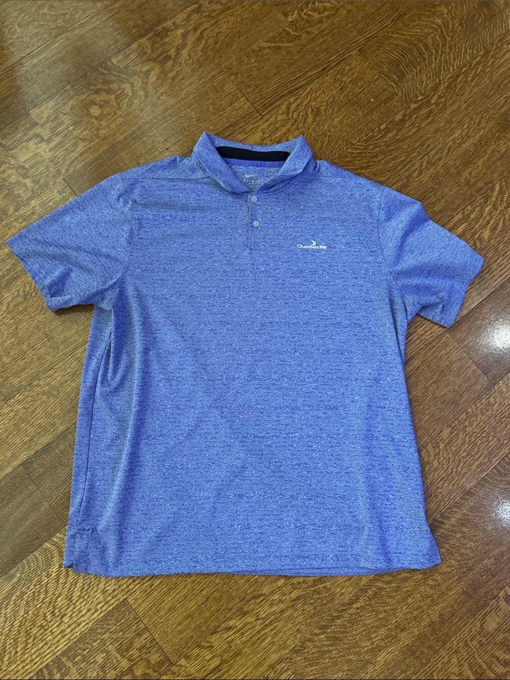 Nike Dri-FIT Chambers Bay Golf Polo Men’s XL Blue/purple Heather Performance - Picture 2 of 6